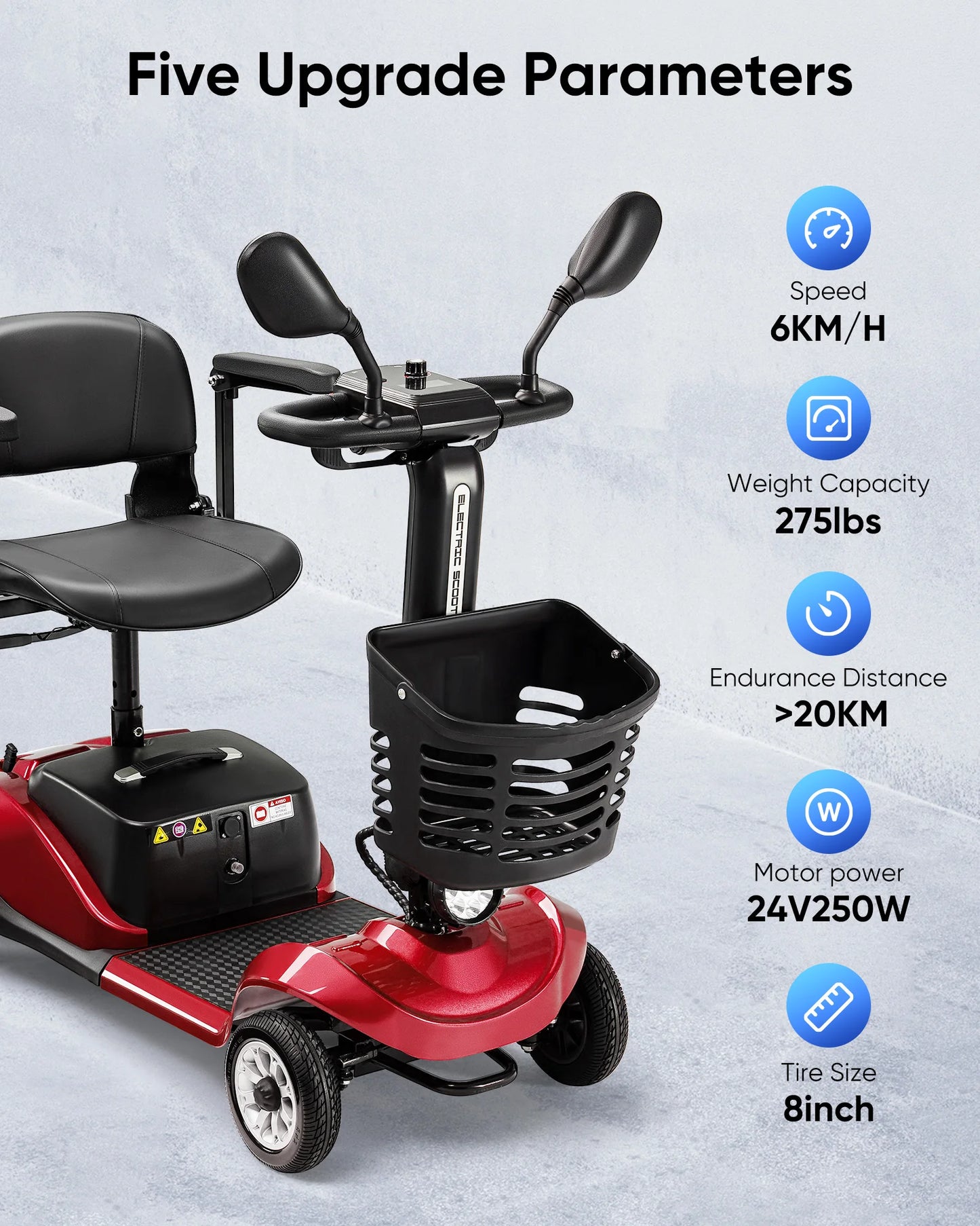 4 Wheels Electric Mobility Scooter For Adult